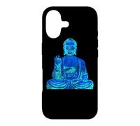 Bouddha Bleu Zen méditation spirituelle Vieilli Coque pour iPhone 17