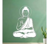 Bouddha Bouddhisme Méditation calme 68x94.7cm Étanche Blanc