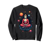 Bouddha dans l'espace méditant l'art Spirituel Cosmique Sweatshirt