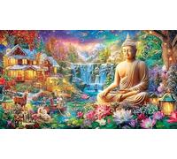 Bouddha dans Un Paysage Magique Puzzle 1000 Pièces pour Adultes - en Carton Recyclé pour la Décoration 38x26cm/1000pcs