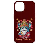 Bouddha de Noël Bouddhiste Zen Mindfulness Méditation Vacances Coque pour iPhone 14