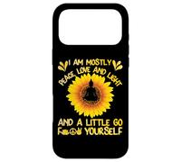 Bouddha de Yoga I Am Mostly Peace Love and Light Tournesol Coque pour iPhone 17 Pro Max