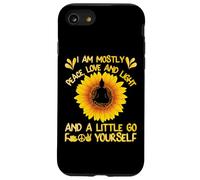 Bouddha de Yoga I Am Mostly Peace Love and Light Tournesol Coque pour iPhone SE (2020) / 7/8