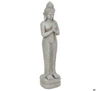 Bouddha déco extérieur Sakin H.100cm magnésie gris - Atmosphera Créateur d'intérieur
