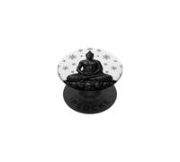 Bouddha d'hiver Fleur de Lotus - Flocons de Neige - Bouddhisme Bouddhiste PopSockets PopGrip Adhésif