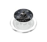 Bouddha d'hiver Fleur de Lotus - Flocons de Neige - Bouddhisme Bouddhiste PopSockets PopGrip pour MagSafe