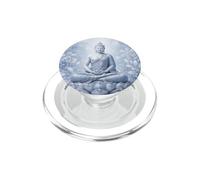 Bouddha d'hiver Fleur de Lotus - Flocons de Neige - Bouddhisme Bouddhiste PopSockets PopGrip pour MagSafe