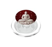 Bouddha d'hiver Fleur de Lotus - Flocons de Neige - Bouddhisme Bouddhiste PopSockets PopGrip pour MagSafe