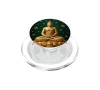 Bouddha d'hiver Fleur de Lotus - Flocons de Neige - Bouddhisme Bouddhiste PopSockets PopGrip pour MagSafe