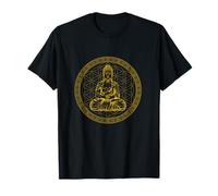 Bouddha doré Lotus Mandala Yoga Maîtres Méditation T-Shirt