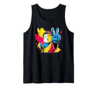 Bouddha Double Paix Pop Art Zen Figure Graphique Panneau Coloré Débardeur