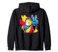 Bouddha Double Paix Pop Art Zen Figure Graphique Panneau Coloré Sweat à Capuche