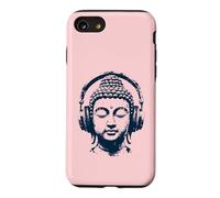 Bouddha drôle avec des écouteurs Musique de Méditation Coque pour iPhone SE (2020) / 7/8