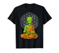 Bouddha Extraterrestre de l'espace Méditation Zen Spirituel T-Shirt Graphique avec Valeur