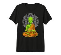 Bouddha Extraterrestre de l'espace Méditation Zen Spirituel T-Shirt Haut de Gamme