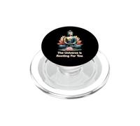 Bouddha Lotus Flower Yoga The Universe is Rooting for You PopSockets PopGrip pour MagSafe
