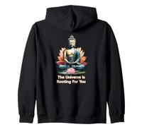 Bouddha Lotus Flower Yoga The Universe is Rooting for You Sweat à Capuche