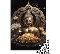 Bouddha Lotus Mandala Puzzle, 1000 Pièces Jeu Difficile pour Adultes | 52x38cm Carton, Passe-temps intellectuel, Construction solide, Amateurs d'art, Calme d'humeur