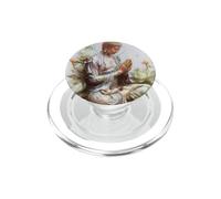 Bouddha Lotus Méditation Illumination PopSockets PopGrip pour MagSafe