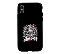 Bouddha Lotus Roue du Dharma Méditation Spirituelle Coque pour iPhone X/XS
