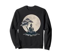 Bouddha méditer devant une lune 1 - Fan Fun Sweatshirt