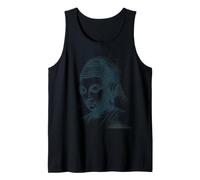 Bouddha Musique T-Shirt Bouddhiste Inde Casque Rétro DJ Fête Débardeur