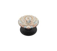 Bouddha Patriotique Fleur de Lotus Drapeau USA Bouddhisme Bouddhiste PopSockets PopGrip Adhésif