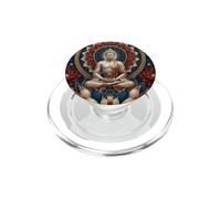 Bouddha Patriotique Fleur de Lotus Drapeau USA Bouddhisme Bouddhiste PopSockets PopGrip pour MagSafe