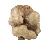 Bouddha pleureur / Yogi libérateur 20cm. Sculpture en bois exotique.