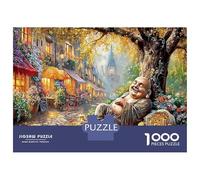 Bouddha Richesse 1000 Pièces Puzzle - Solide Et Durable & Réduction du Stress Vue de Figure Urbaine détendue - Adultes Et Enfants 38x26cm/1000pcs Cadeau d'anniversaire