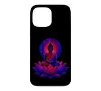 Bouddha Spirituel Fleur de Lotus Mindfulness Vitrail Art Coque pour iPhone 13 Pro Max