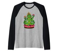 Bouddha Tara Vert avec Mantra tibétain Bouddhiste Vajrayana Manche Raglan