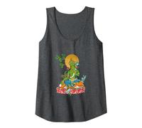 Bouddha Tara Vert Tibétain Débardeur, Femme, Chiné Foncé, XXL
