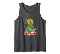 Bouddha Tara Vert Tibétain Débardeur, Homme, Chiné Foncé, XXL