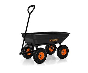 BOUDECH® Chariot de Jardin à Main pour Outils, basculement Max. 250 kg