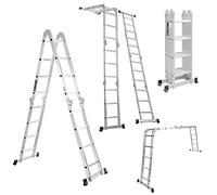 Boudech - RIG-4x4 Échelle pliante polyvalente en aluminium avec plate-forme d'échafaudage pour échafaudage