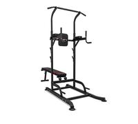 BOUDECH Station de Musculation Multifonction Power Tower équipée d'un Banc réglable pour la Traction, la Flexion et Les abdominaux