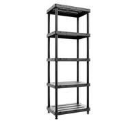 BOUDECH Titan X Étagère modulaire 5 étagères 90 x 45 x H185 cm pour maison atelier garage en résine noire