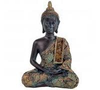 Boudhha statuette, décoration, Bouddha en Méditation - finitions antiques, 10x6x15 cm