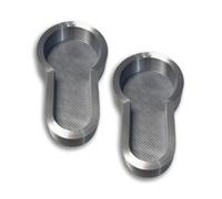 Boudin de Porte à Clé Anti-Courant d’Air et Anti-Froid - Embout de Serrure à Emboîtement - Empêche les Courants d’Air Froid - Facile à Installer - Lot de 2 (Argent)