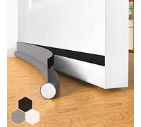 Boudin de porte anti-courants d'air en bas d'un seul côté, 94 cm, découpable sous la porte, isolant de porte pour portes intérieures/extérieures, gris