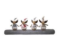 Boudin de porte avec 4 élans - 90 cm de long, en feutre, joint de porte pour portes standard, design de Noël, boudin de porte pour porte d'entrée, élan de 25 cm de haut, décoration et protection