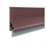 Boudin de porte - Bande de 100 cm avec brosse - Joint de sol - Joint d'étanchéité - Protection contre les courants d'air - Bande d'économie d'énergie - Marron