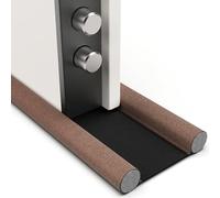 Boudin de Porte blindée | pour Portes de 5 à 10 cm d'épaisseur | Prévient Les Courants et Les infiltrations de poussière, d'eau, de lumière, d'insectes et de bruits (Marron Clair)