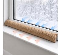 Boudin de Porte Isolant Froid 150 cm - Bas de Porte et fenêtre Coupe-Vent décoratif Idéal pour entrée Maison fenêtres et Coussin pour Chambre Enfant Minky Oeko-Tex Beige