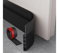 Boudin de Porte Isolant, MARICATO 100 cm X 5 cm Bas de Porte Isolant, Joint de Porte D'entrée Idéal Pour Thermique, Coupe-Vent, Insionorisant et Imperméable (Noir)