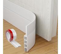 Boudin de Porte Isolant, MARICATO 100 cm X 5 cm Bas de Porte Isolant, Joint de Porte D'entrée Idéal Pour Thermique, Coupe-Vent, Insionorisant et Imperméable (Blanc)