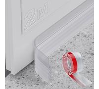 Boudin de Porte Isolant, MARICATO 200 cm X 5 cm Bas de Porte Isolant, Joint de Porte D'entrée Idéal Pour Thermique, Coupe-Vent, Insionorisant et Imperméable (Transparence)