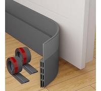 Boudin de Porte Isolant, MARICATO 200 cm X 5 cm Bas de Porte Isolant, Joint de Porte D'entrée Idéal Pour Thermique, Coupe-Vent, Insionorisant et Imperméable (Gris)