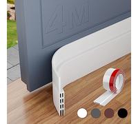 Boudin de Porte Isolant, MARICATO 400 cm X 5 cm Bas de Porte Isolant, Joint de Porte D'entrée Idéal Pour Thermique, Coupe-Vent, Insionorisant et Imperméable (Blanc)